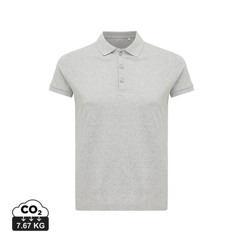 IQONIQ Yosemite Damen Piqué-Poloshirt aus rec. Baumwolle heather grey bedrucken, Art.-Nr. T4200.013.XXS