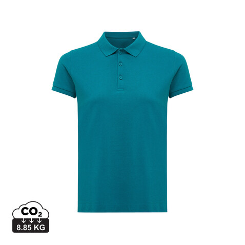 IQONIQ Yosemite Damen Piqué-Poloshirt aus rec. Baumwolle verdigris bedrucken, Art.-Nr. T4200.009.XXL