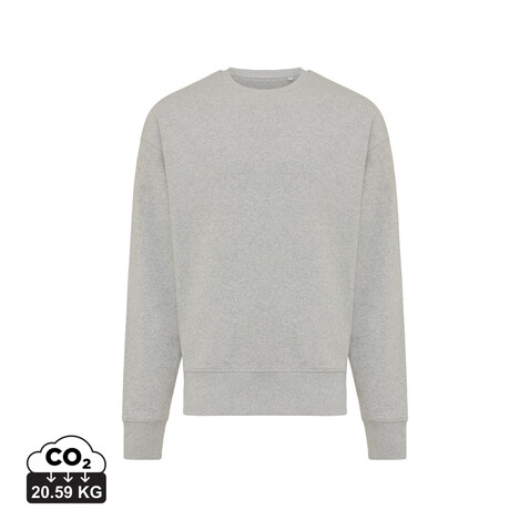 IQONIQ Kruger Relax-Rundhals-Sweater aus recycelt. Baumwolle heather grey bedrucken, Art.-Nr. T9302.013.L IQONIQ Kruger Relax-Rundhals-Sweater aus recycelt. Baumwolle heather grey bedrucken, Art.-Nr. T9302.013.L