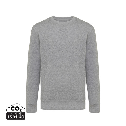 IQONIQ Etosha Lightweight Sweater aus recycelter Baumwolle light heather anthracite bedrucken, Art.-Nr. T9303.034.XXS