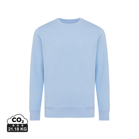 IQONIQ Etosha Lightweight Sweater aus recycelter Baumwolle sky blue bedrucken, Art.-Nr. T9303.022.XXS