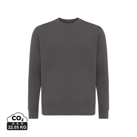 IQONIQ Etosha Lightweight Sweater aus recycelter Baumwolle anthrazit bedrucken, Art.-Nr. T9303.019.XXS