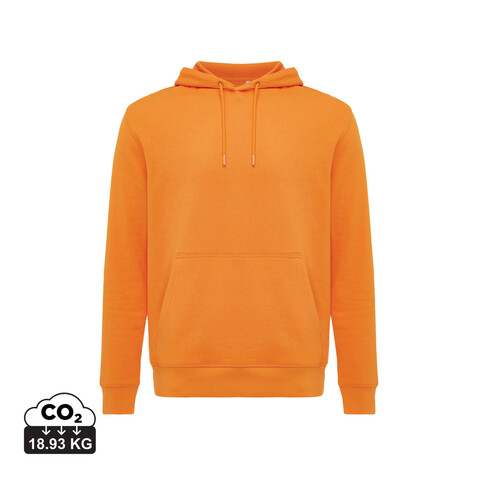 IQONIQ Rila Lightweight Hoodie aus recycelter Baumwolle orange bedrucken, Art.-Nr. T9404.044.S