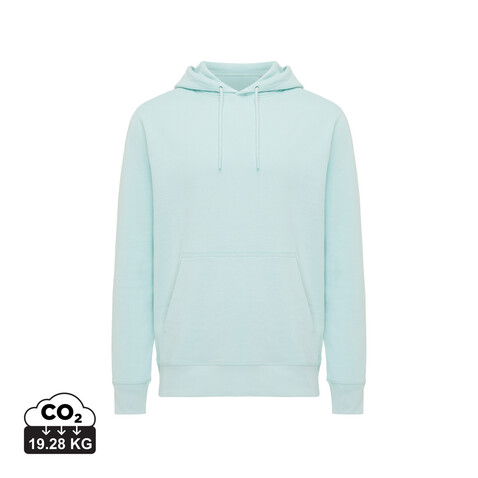 IQONIQ Rila Lightweight Hoodie aus recycelter Baumwolle crushed mint bedrucken, Art.-Nr. T9404.037.XL