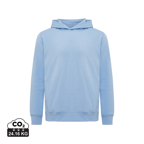 IQONIQ Yengo Hoodie mit Seitentaschen aus rec. Baumwolle sky blue bedrucken, Art.-Nr. T9405.022.L