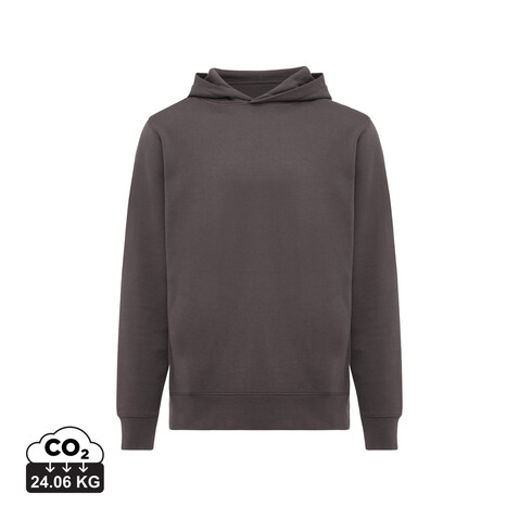 IQONIQ Yengo Hoodie mit Seitentaschen aus rec. Baumwolle anthrazit bedrucken, Art.-Nr. T9405.019.XL