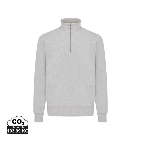 IQONIQ Elgon Quarter-Zip-Sweater aus rec. Baumwolle light heather grey bedrucken, Art.-Nr. T9601.032.L IQONIQ Elgon Quarter-Zip-Sweater aus rec. Baumwolle light heather grey bedrucken, Art.-Nr. T9601.032.L