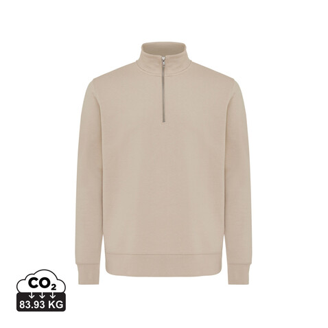 IQONIQ Elgon Quarter-Zip-Sweater aus rec. Baumwolle desert bedrucken, Art.-Nr. T9601.006.XS