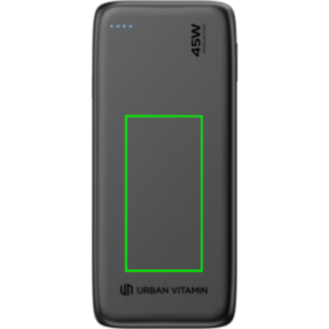 Urban Vitamin San Mateo 45W 20.000mAh Powerbank schwarz bedrucken, Art.-Nr. P322.7401