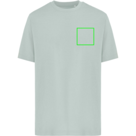 IQONIQ Nikko Heavyweight T-Shirt aus recycelter Baumwolle Iceberg green bedrucken, Art.-Nr. T9106.023.XXXL