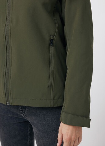 IQONIQ Makalu Herren Softshelljacke aus recyceltem Polyester khaki bedrucken, Art.-Nr. T1700.020.XXXL