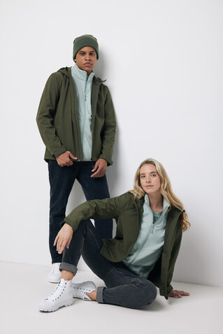 IQONIQ Makalu Herren Softshelljacke aus recyceltem Polyester khaki bedrucken, Art.-Nr. T1700.020.XXXL