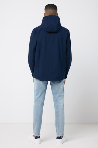 IQONIQ Makalu Herren Softshelljacke aus recyceltem Polyester navy blau bedrucken, Art.-Nr. T1700.002.XXL