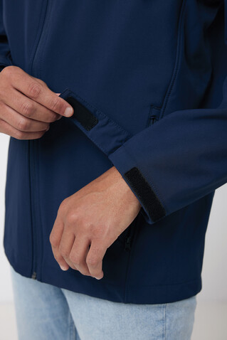 IQONIQ Makalu Herren Softshelljacke aus recyceltem Polyester navy blau bedrucken, Art.-Nr. T1700.002.XXL
