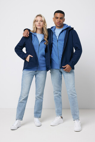 IQONIQ Makalu Herren Softshelljacke aus recyceltem Polyester navy blau bedrucken, Art.-Nr. T1700.002.XXL