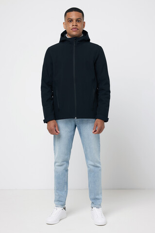 IQONIQ Makalu Herren Softshelljacke aus recyceltem Polyester schwarz bedrucken, Art.-Nr. T1700.001.5XL