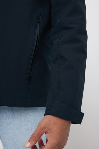 IQONIQ Makalu Herren Softshelljacke aus recyceltem Polyester schwarz bedrucken, Art.-Nr. T1700.001.5XL