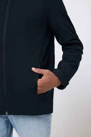 IQONIQ Makalu Herren Softshelljacke aus recyceltem Polyester schwarz bedrucken, Art.-Nr. T1700.001.5XL