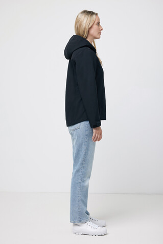IQONIQ Makalu Damen Softshelljacke aus recyceltem Polyester schwarz bedrucken, Art.-Nr. T4700.001.S