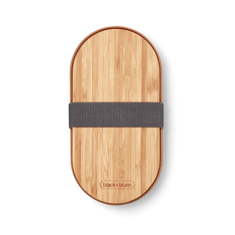 Black+Blum Stainless Steel Double Bento Box grau bedrucken, Art.-Nr. P439.2002 Black+Blum Stainless Steel Double Bento Box grau bedrucken, Art.-Nr. P439.2002