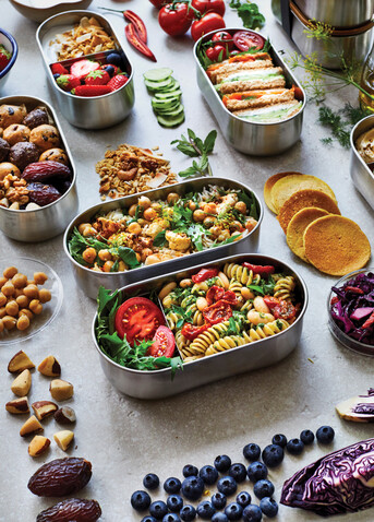 Black+Blum Stainless Steel Double Bento Box grau bedrucken, Art.-Nr. P439.2002 Black+Blum Stainless Steel Double Bento Box grau bedrucken, Art.-Nr. P439.2002