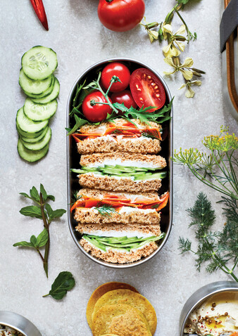 Black+Blum Stainless Steel Double Bento Box grau bedrucken, Art.-Nr. P439.2002 Black+Blum Stainless Steel Double Bento Box grau bedrucken, Art.-Nr. P439.2002