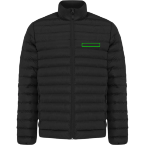 IQONIQ Maiko Herren Steppjacke aus recyceltem Polyester schwarz bedrucken, Art.-Nr. T1703.001.4XL