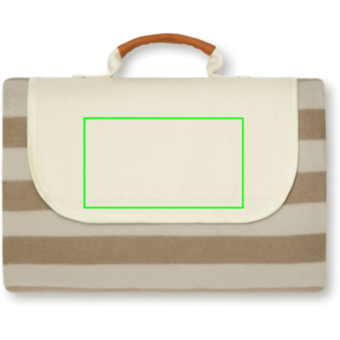 VINGA Alba große GRS rPET Picknickdecke braun bedrucken, Art.-Nr. V4590003