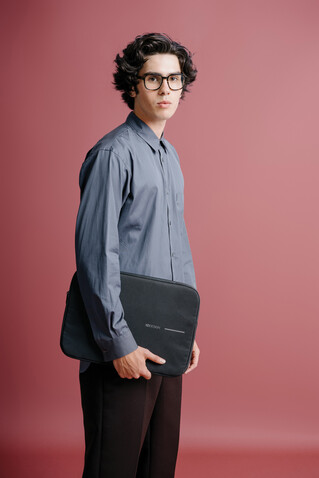 XD Design 14&quot; Laptop Sleeve schwarz, grau bedrucken, Art.-Nr. P706.201