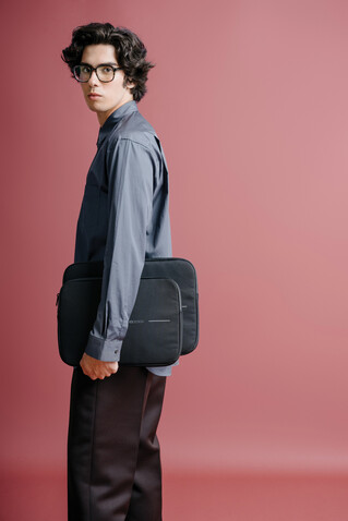 XD Design 16" Laptop Sleeve schwarz, grau bedrucken, Art.-Nr. P706.211