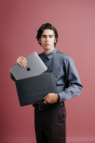 XD Design 14&quot; Mobile Office Sleeve schwarz, schwarz bedrucken, Art.-Nr. P788.2001