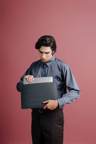 XD Design 14&quot; Mobile Office Sleeve schwarz, schwarz bedrucken, Art.-Nr. P788.2001