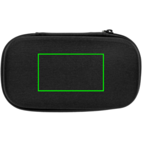 TravelCharge Pro Reiseladegerät mit USB-C aus RCS rec. ABS weiß, schwarz bedrucken, Art.-Nr. P821.0203