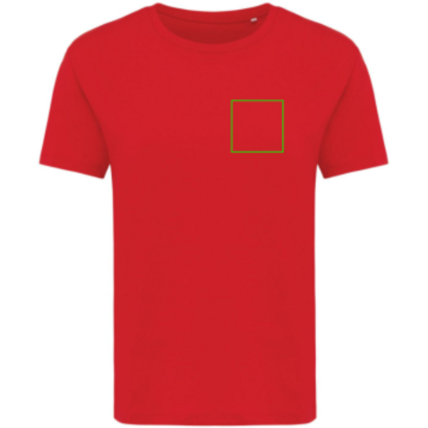IQONIQ Yala Damen T-Shirt aus recycelter Baumwolle rot bedrucken, Art.-Nr. T4100.029.XXS