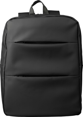 PU 15 Zoll Laptop-Rucksack Felicia – Schwarz bedrucken, Art.-Nr. 001999999_1172253