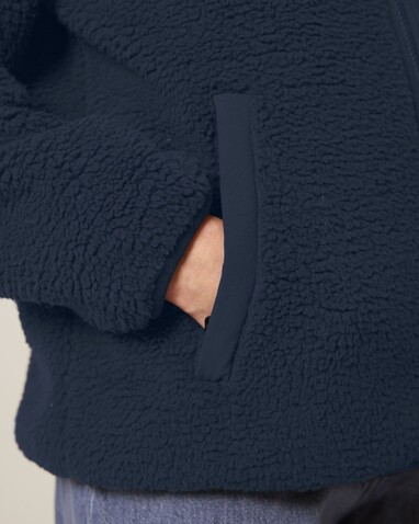 Brooker - Die Relaxed Unisex-Sherpajacke - French Navy - XXS bedrucken, Art.-Nr. STJU248C7272S