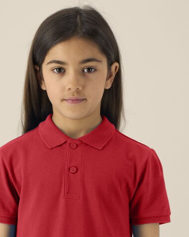 Mini Sprinter - Das Iconic Kinder-Polo - Red - 7-8/122-128cm bedrucken, Art.-Nr. STPK908C00407