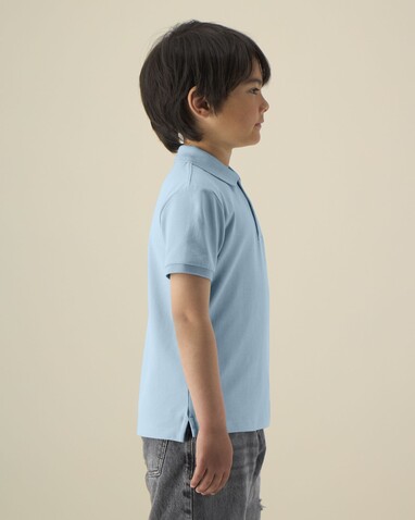 Mini Sprinter - Das Iconic Kinder-Polo - Sky blue - 5-6/110-116cm bedrucken, Art.-Nr. STPK908C23205