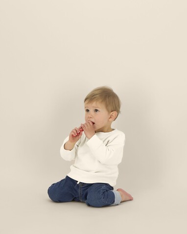 Baby Changer - Das Iconic Baby-Rundhals-Sweatshirt - Natural Raw - 12-18 m/80-86cm bedrucken, Art.-Nr. STSB920C054B3