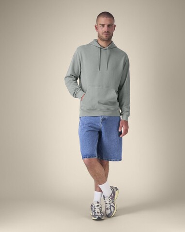 Archer Vintage - Der Garment-Dyed Unisex-Hoodie aus French Terry - G. Dyed Misty Grey - M bedrucken, Art.-Nr. STSU040C1571M