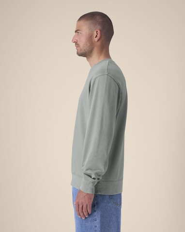 Matcher Vintage - Das Garment-Dyed Rundhals-Unisex-Sweatshirt aus French Terry - G. Dyed Misty Grey - XS bedrucken, Art.-Nr. STSU085C157XS