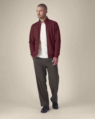 Trailer 2.0 - Das Unisex-Sweatshirt mit Reißverschluss und Stehkragen - Burgundy - 5XL bedrucken, Art.-Nr. STSU253C2445X