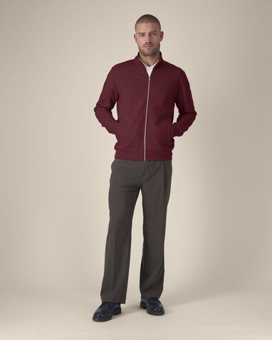 Trailer 2.0 - Das Unisex-Sweatshirt mit Reißverschluss und Stehkragen - Burgundy - 5XL bedrucken, Art.-Nr. STSU253C2445X