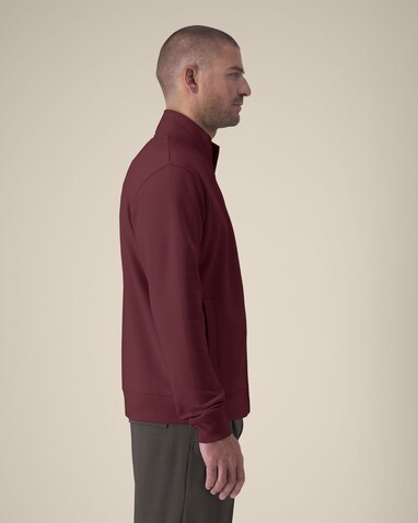 Trailer 2.0 - Das Unisex-Sweatshirt mit Reißverschluss und Stehkragen - Burgundy - 5XL bedrucken, Art.-Nr. STSU253C2445X