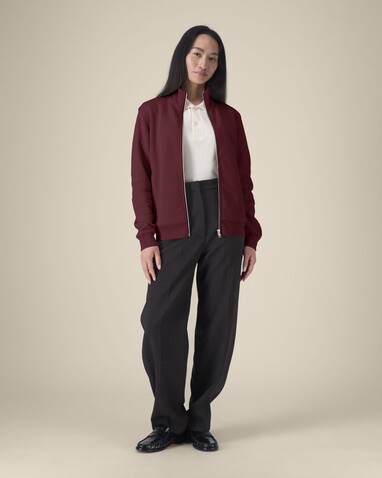 Trailer 2.0 - Das Unisex-Sweatshirt mit Reißverschluss und Stehkragen - Burgundy - 5XL bedrucken, Art.-Nr. STSU253C2445X