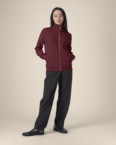 Trailer 2.0 - Das Unisex-Sweatshirt mit Reißverschluss und Stehkragen - Burgundy - 5XL bedrucken, Art.-Nr. STSU253C2445X