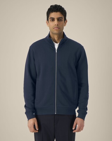 Trailer 2.0 - Das Unisex-Sweatshirt mit Reißverschluss und Stehkragen - French Navy - 3XL bedrucken, Art.-Nr. STSU253C7273X