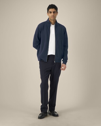 Trailer 2.0 - Das Unisex-Sweatshirt mit Reißverschluss und Stehkragen - French Navy - S bedrucken, Art.-Nr. STSU253C7271S