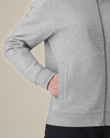 Trailer 2.0 - Das Unisex-Sweatshirt mit Reißverschluss und Stehkragen - Heather Grey - S bedrucken, Art.-Nr. STSU253C2501S Trailer 2.0 - Das Unisex-Sweatshirt mit Reißverschluss und Stehkragen - Heather Grey - S bedrucken, Art.-Nr. STSU253C2501S