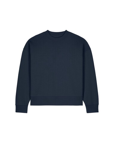 Ryler - Das Boxy Rundhals-Unisex-Sweatshirt aus recycelter Baumwolle - French Navy - M bedrucken, Art.-Nr. STSU255C7271M